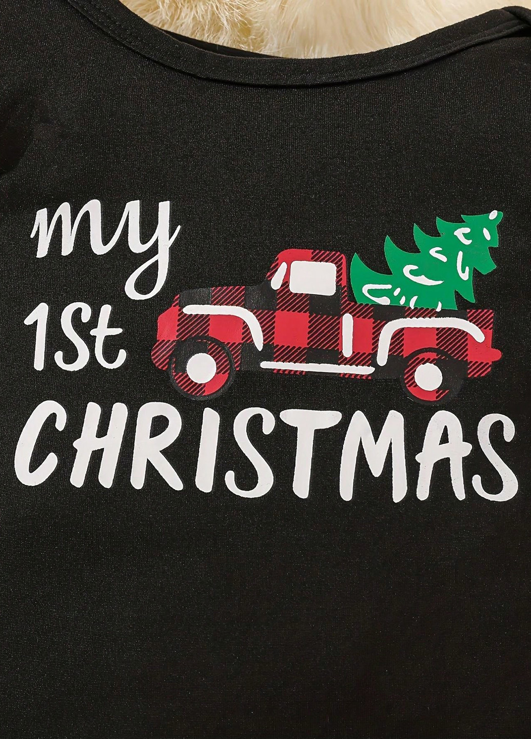 Чорний зимній костюм (боді, штани, шапка) брючний SHEIN