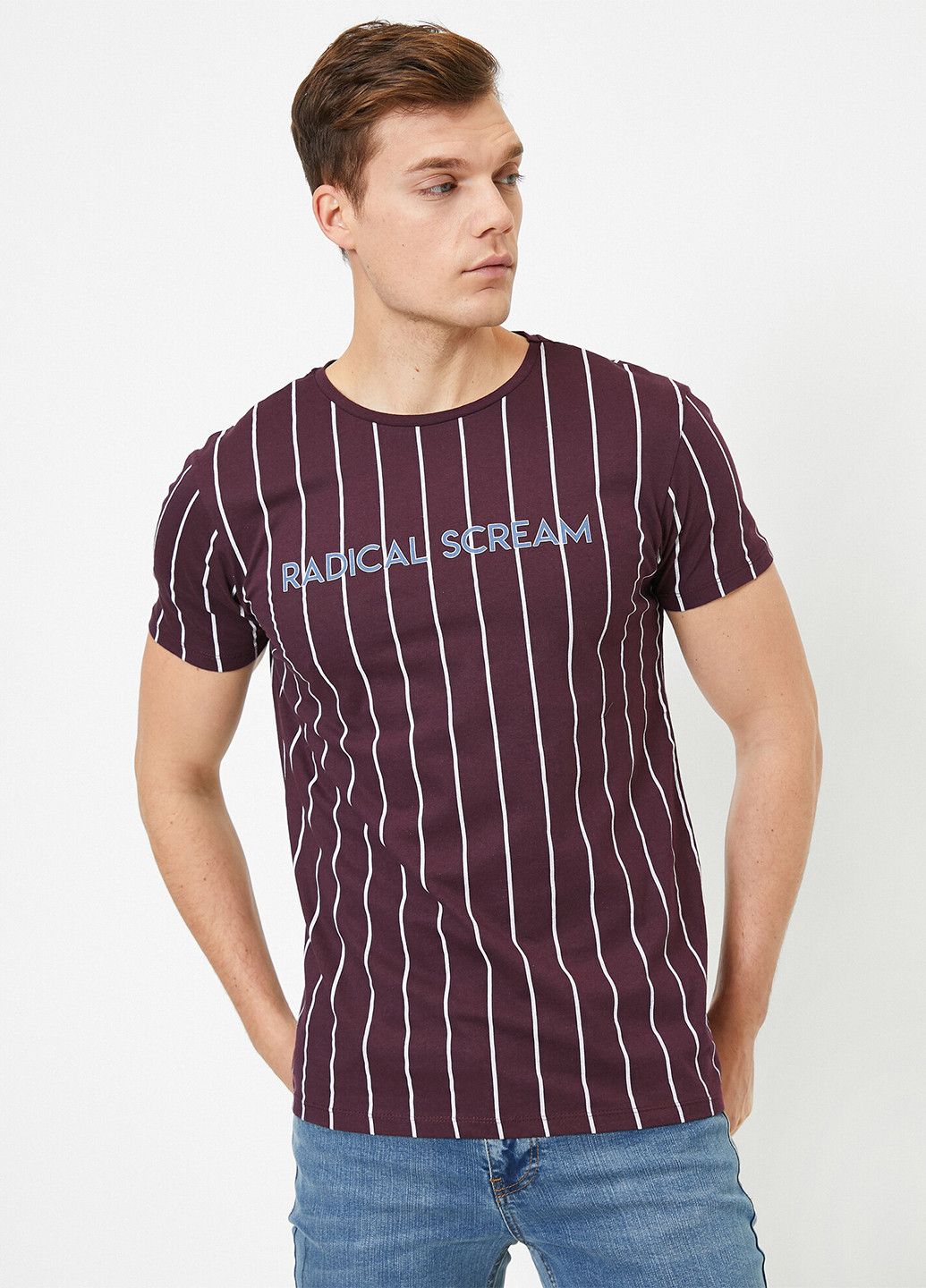 Темно-бордовая летняя футболка KOTON