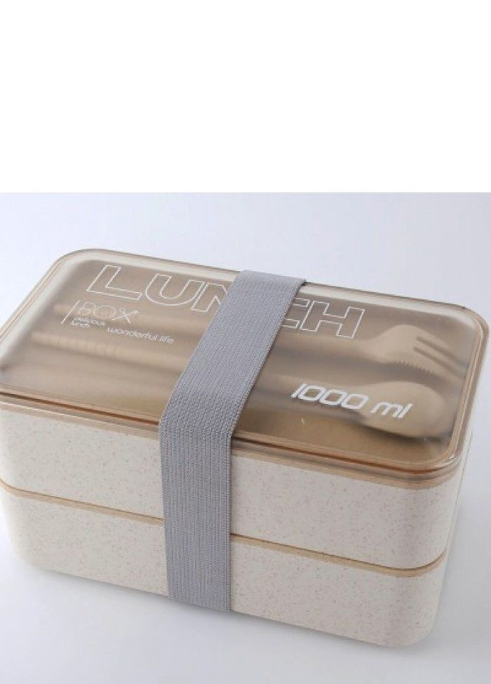 Ланч-бокс из пшеничного волокна Lunch Box 1000 ml, бежевый No Brand (252825121)