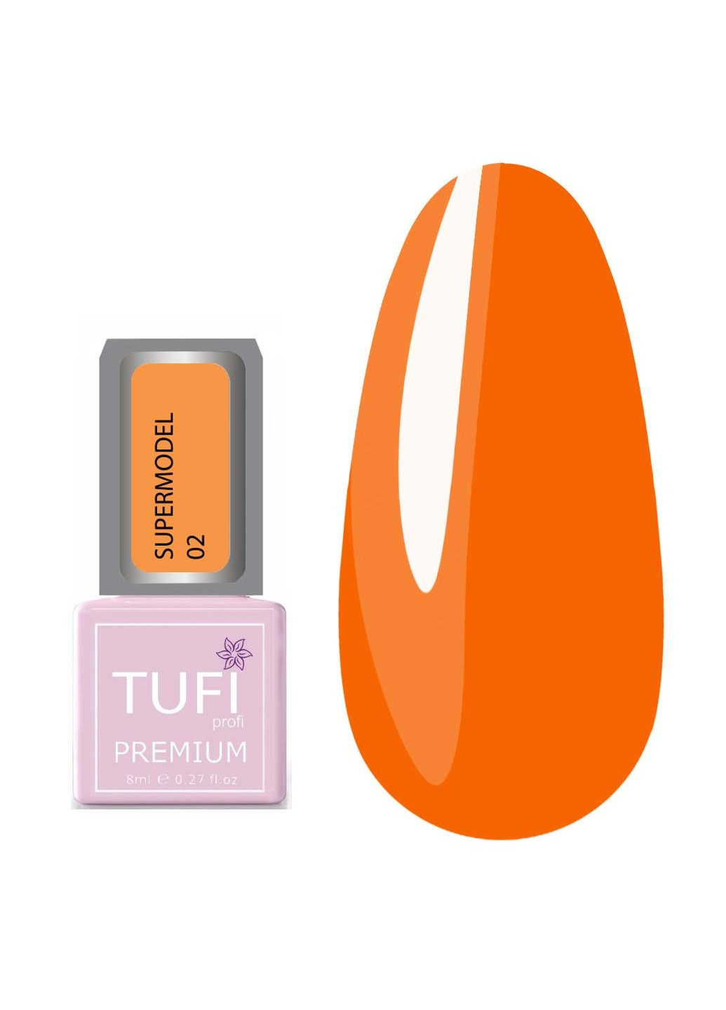 Гель-лак PREMIUM Supermodel 02 Лінда неоновий 8мл (0102202) Tufi Profi 0 (239833627)