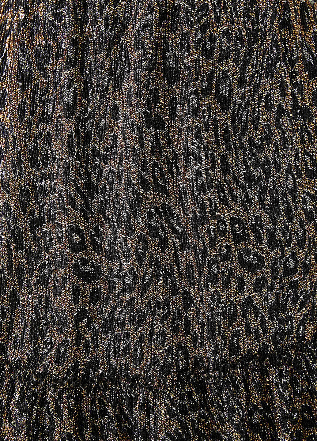 Комбінована коктейльна сукня кльош KOTON леопардовий