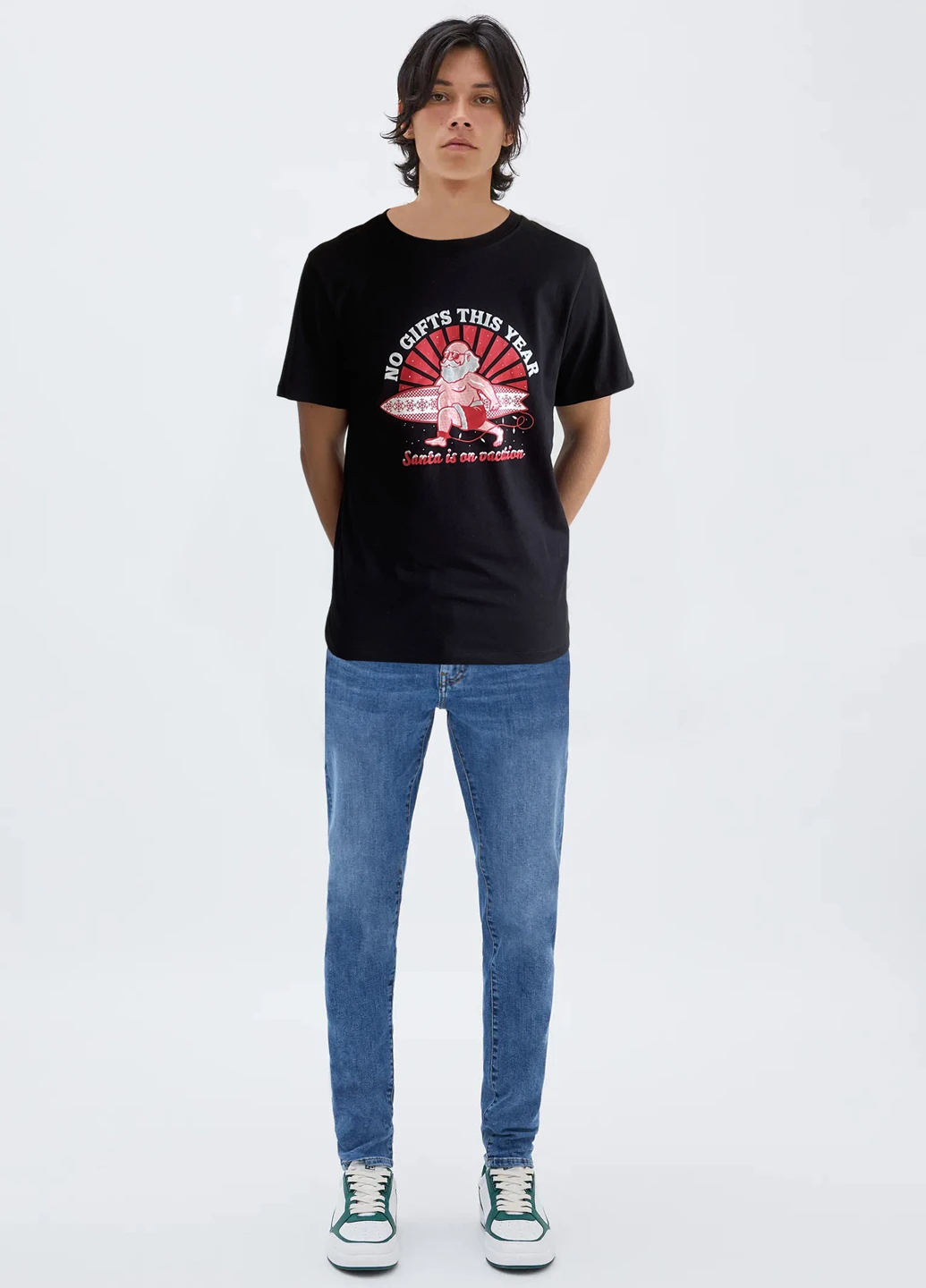 Чорна футболка Pull&Bear