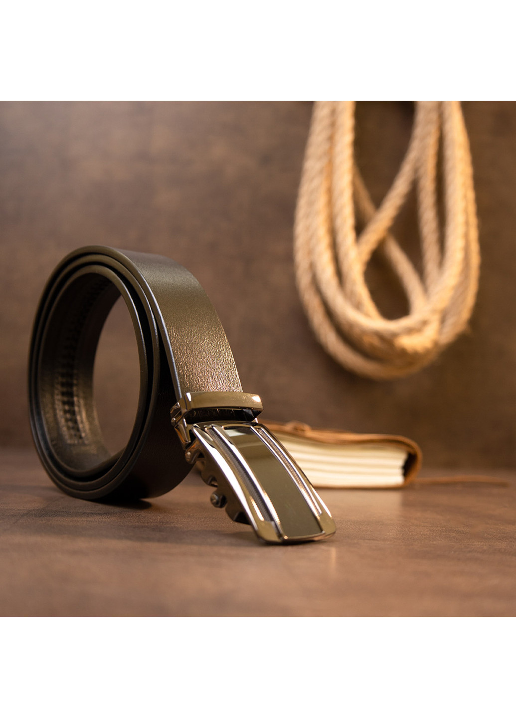 Мужской кожаный ремень 115х3,5 см Vintage (252413455)