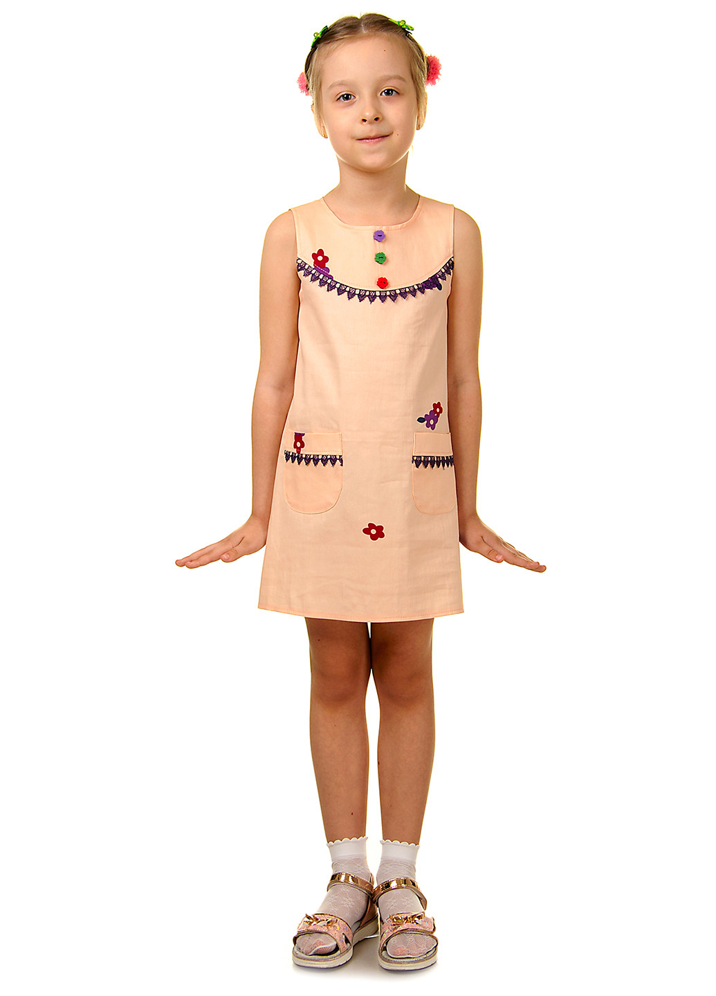 Персиковое платье ViDa (80713798)