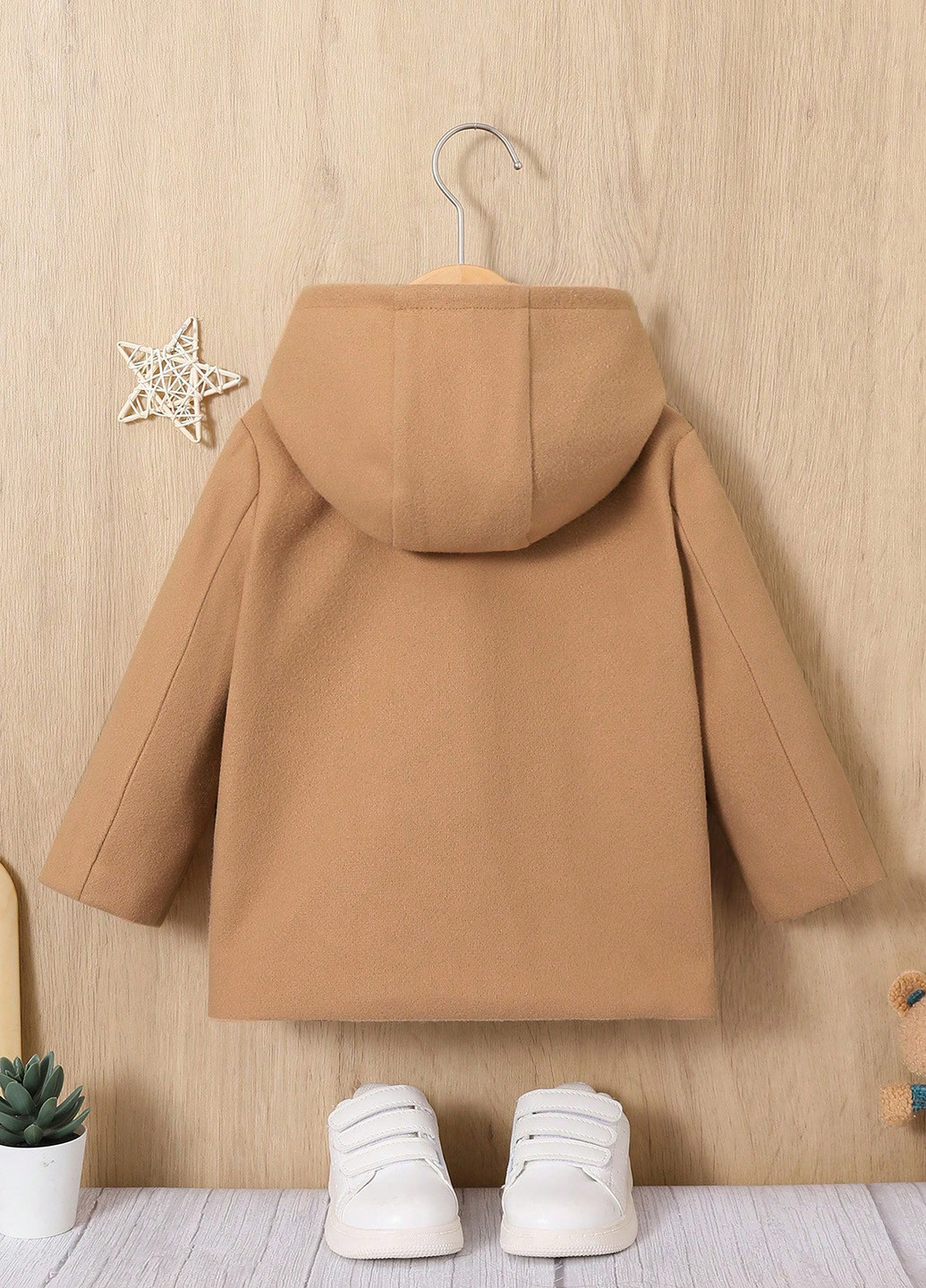 Бежеве демісезонне Пальто однобортне SHEIN