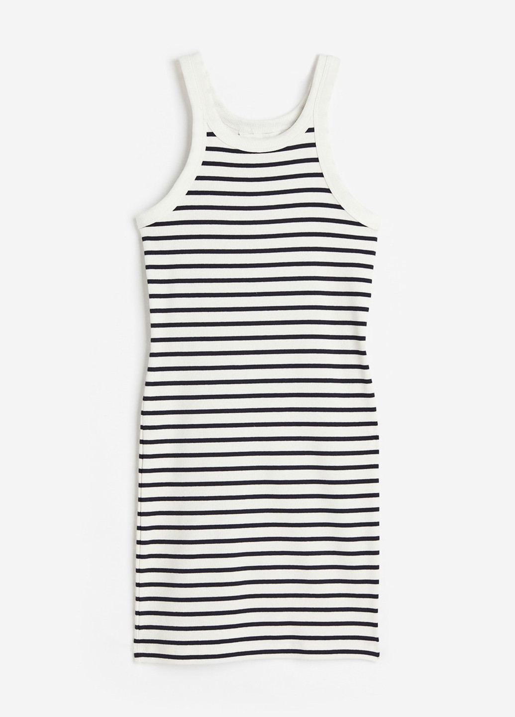 Комбинированное кэжуал платье платье-майка H&M в полоску