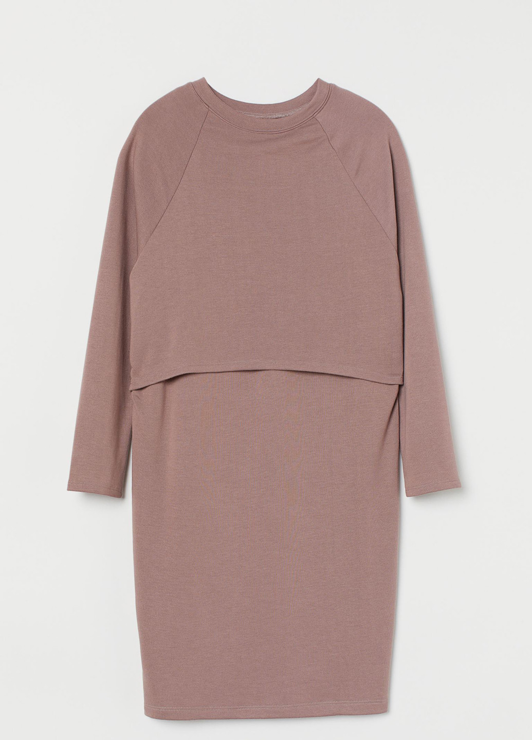 Рожево-коричнева кежуал плаття для вагітних H&M однотонна