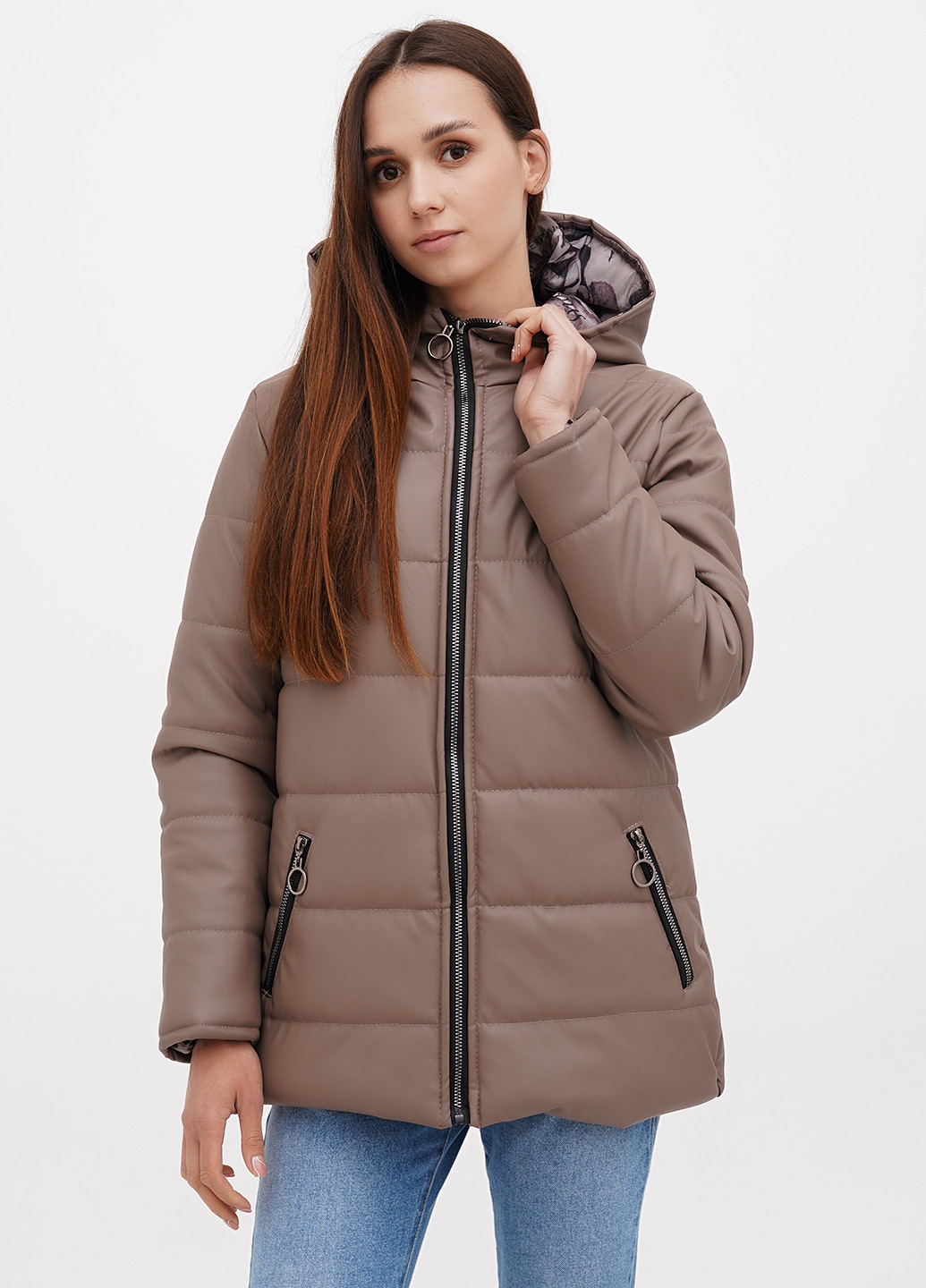 Кофейная зимняя куртка Basconi