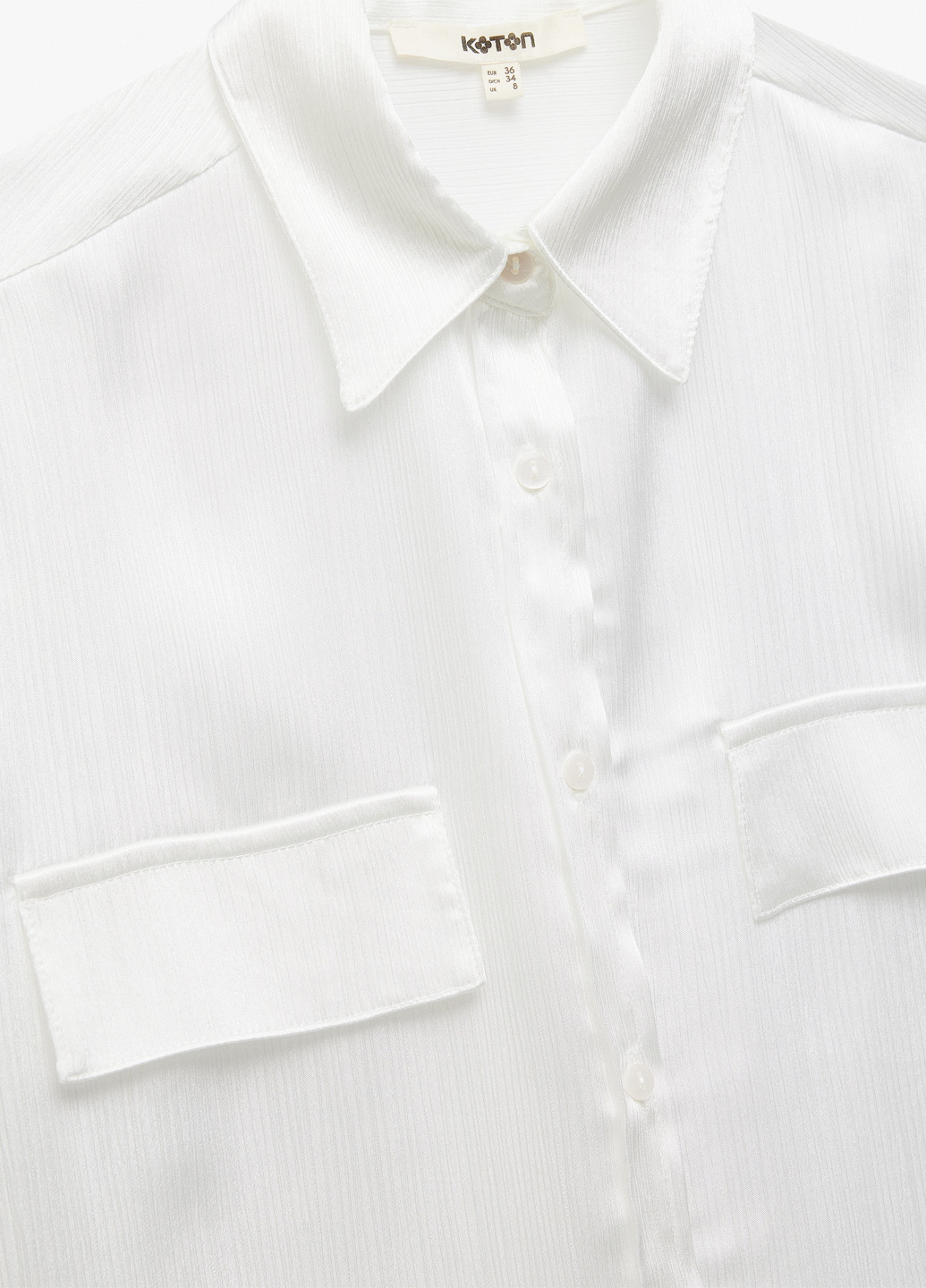 Белая кэжуал рубашка однотонная KOTON