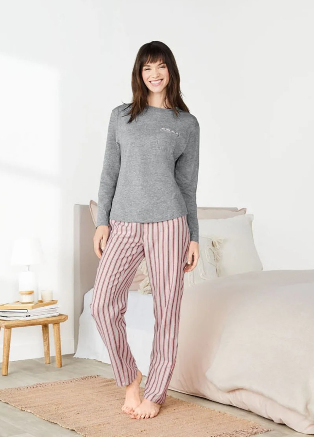 Комбинированная зимняя пижама (лонгслив, брюки) Esmara