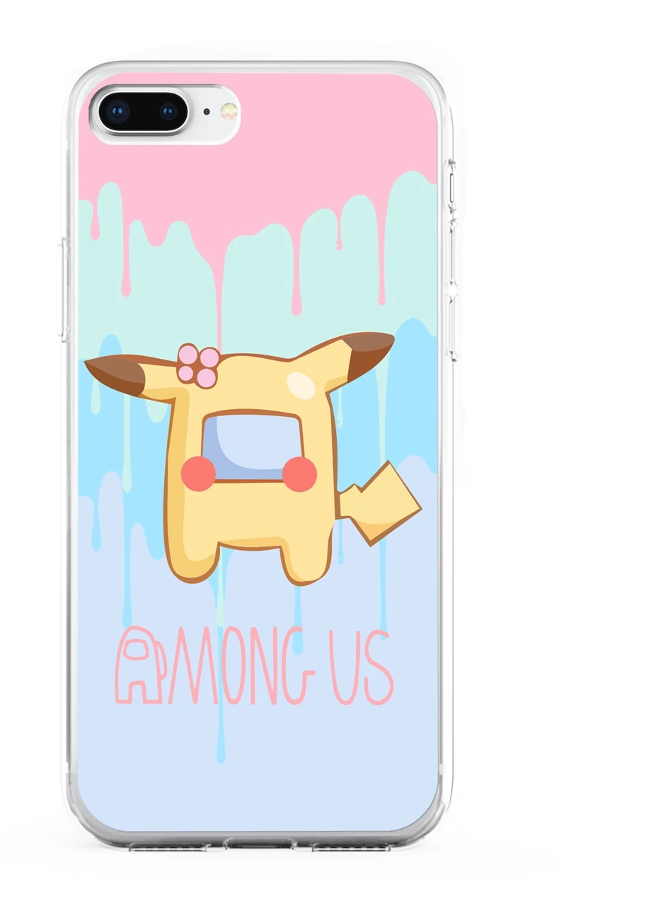 Чохол силіконовий Apple Iphone 8 plus Амонг Ас Покемон Пікачу (Among Us Pokemon Pikachu) (6154-2419) MobiPrint (219566566)