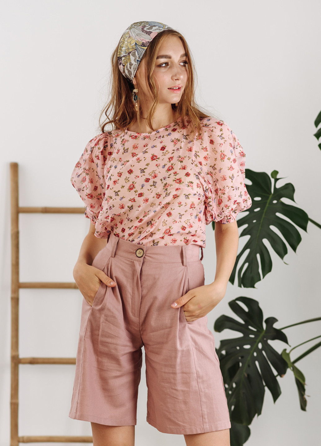 Розовая летняя блузка Azuri