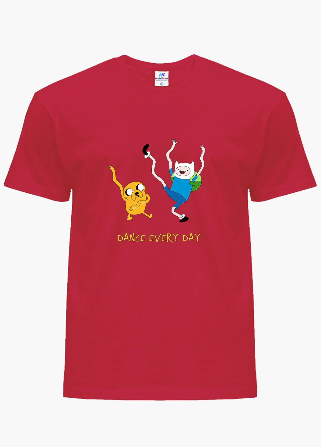 Червона демісезонна футболка дитяча фінн і джейк пес час пригод (adventure time) (9224-1580) MobiPrint