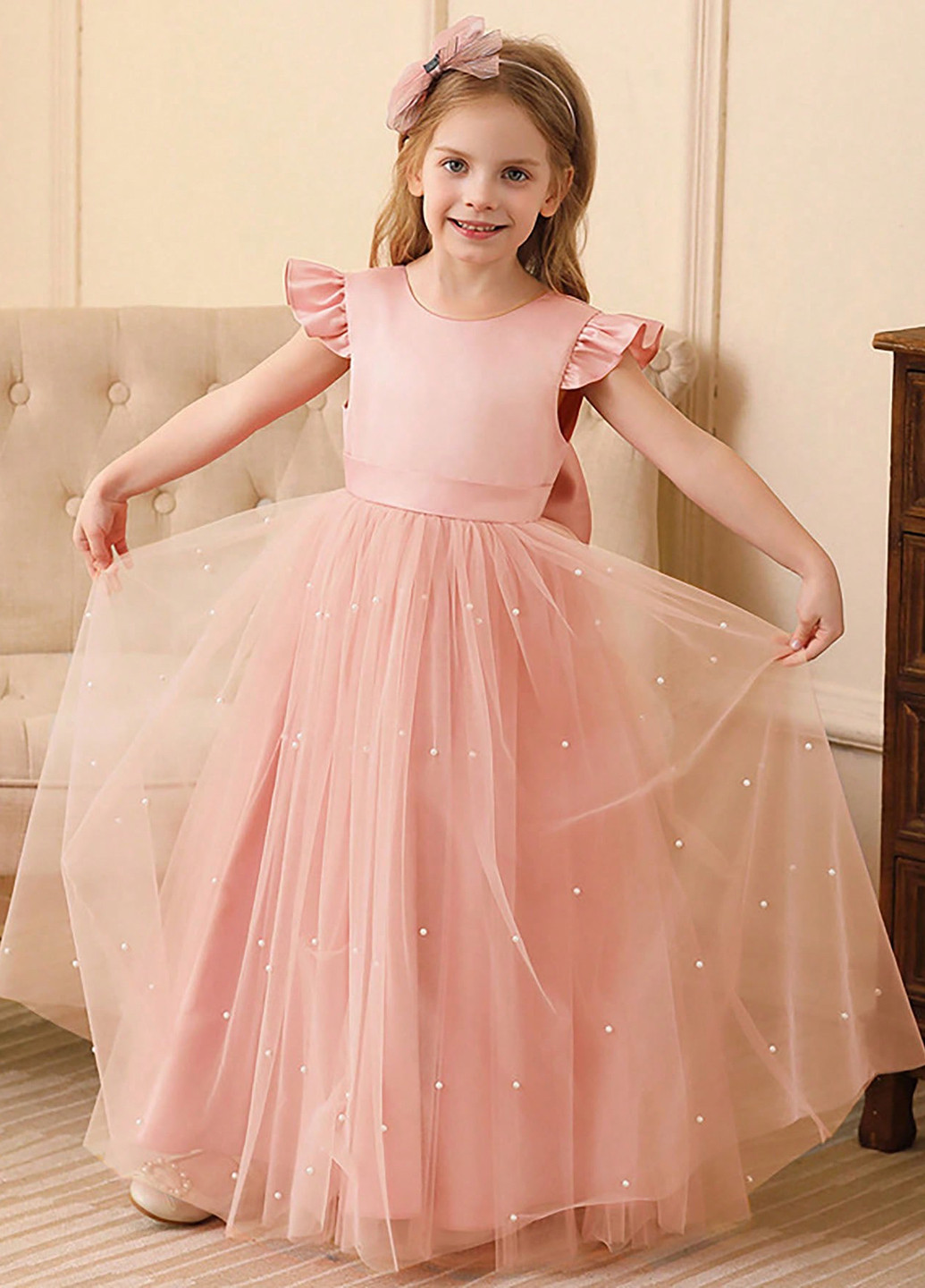 Персиковое платье SHEIN (366748260)