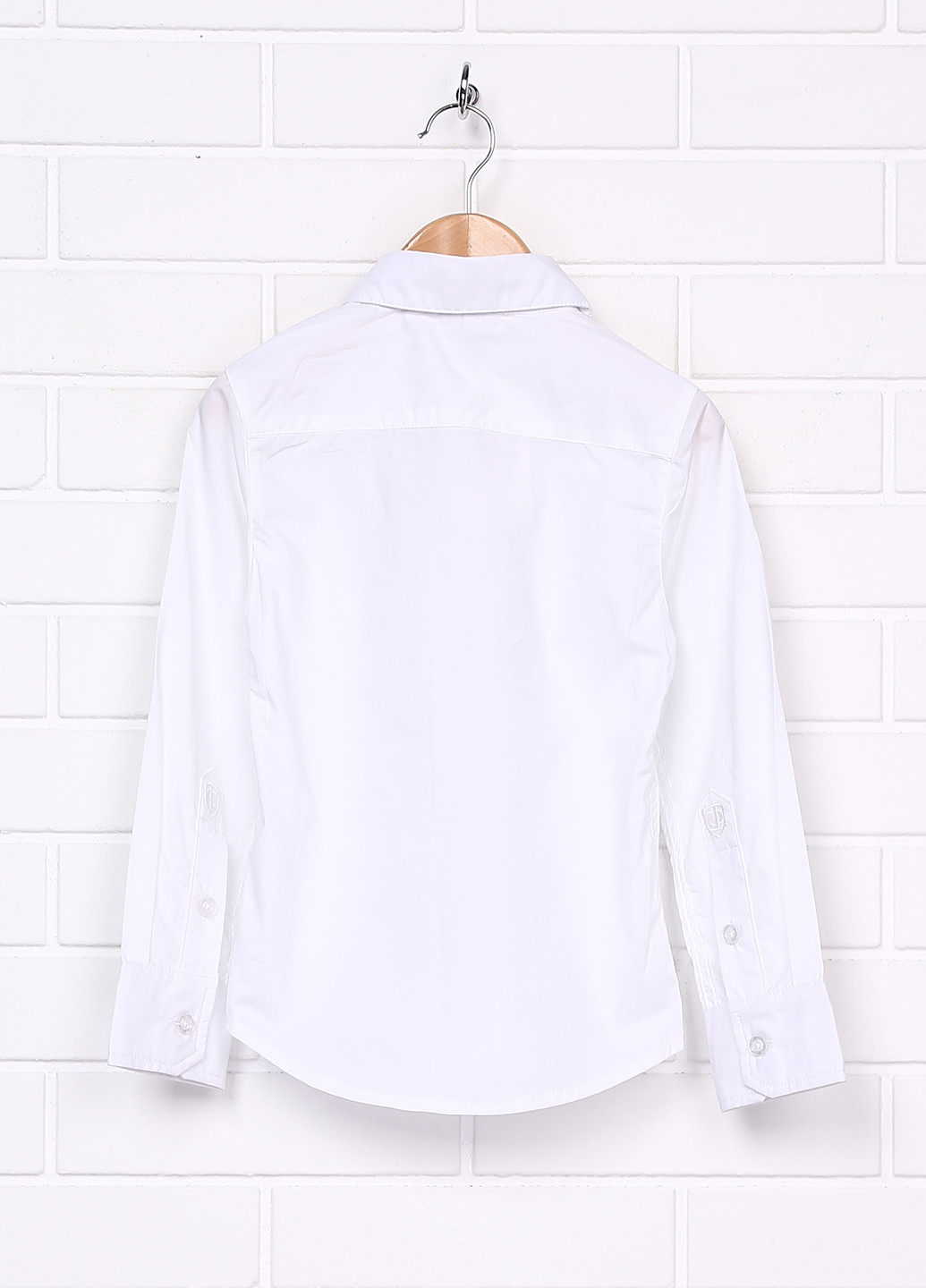 Белая кэжуал рубашка с надписями Colabear с длинным рукавом
