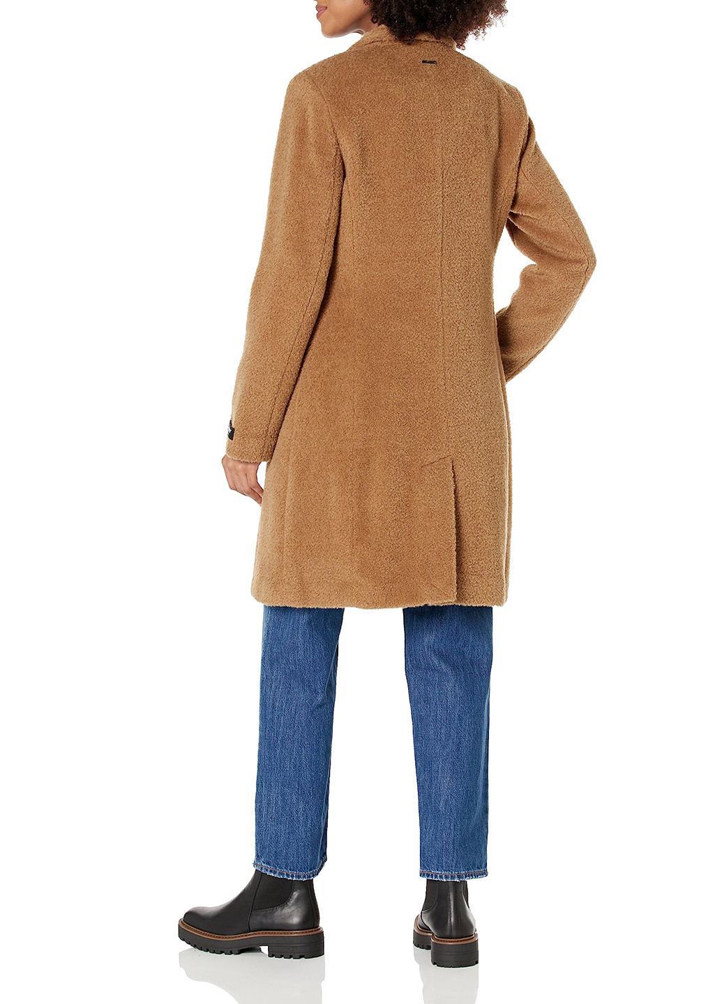 Коричневе демісезонне Пальто однобортне DKNY