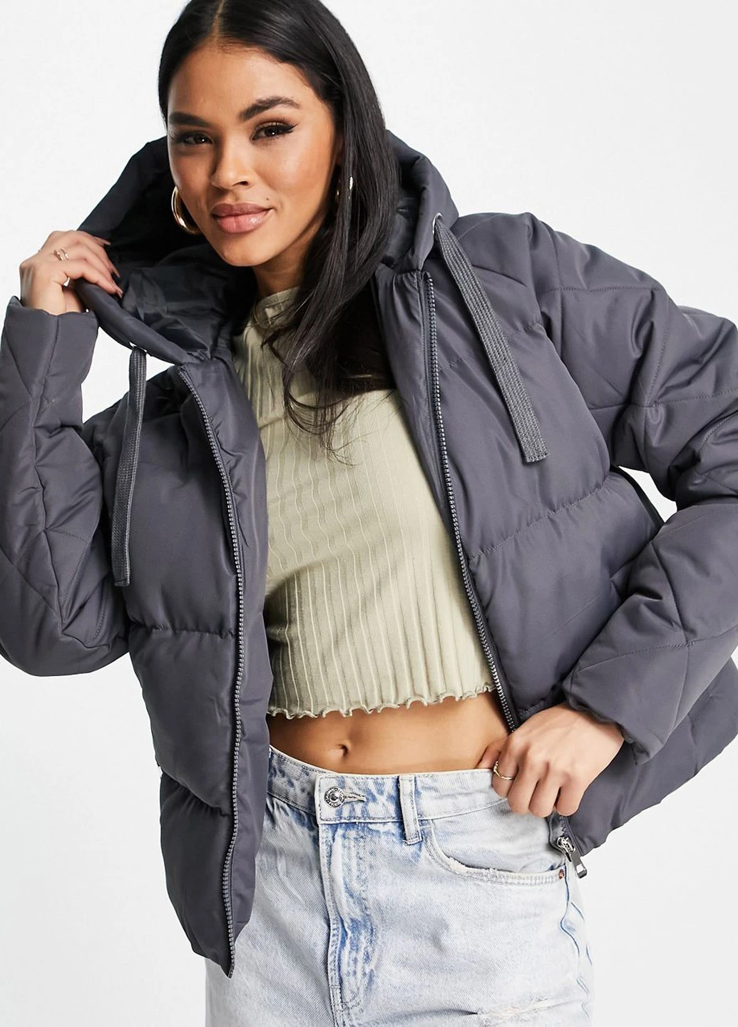 Сіра демісезонна куртка Asos