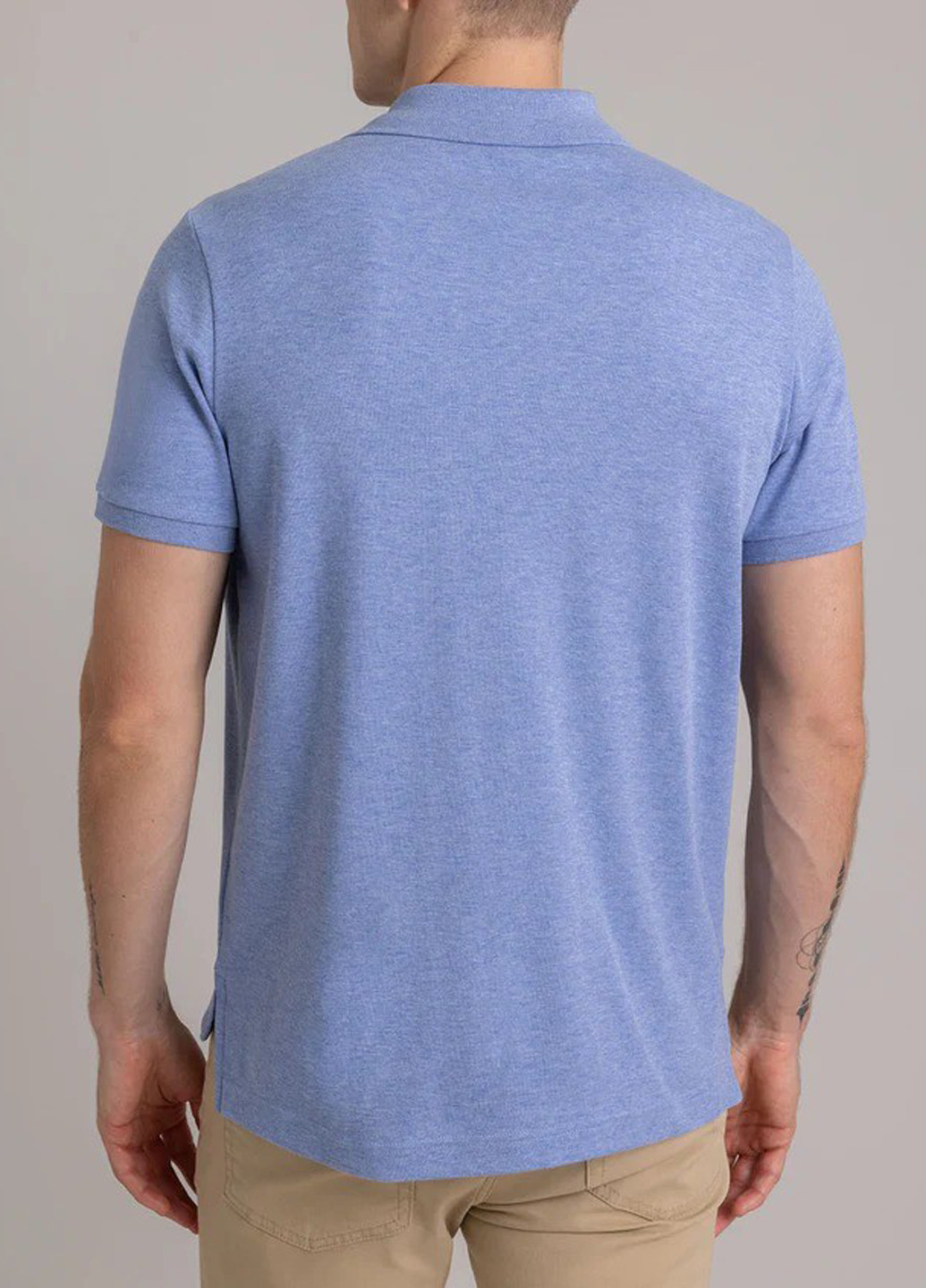 Синяя футболка-поло для мужчин U.S. Polo Assn. меланжевая