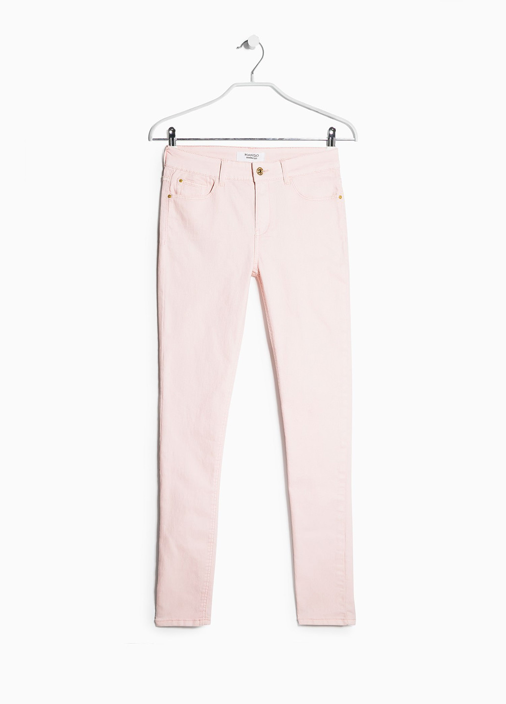 Светло-розовые кэжуал демисезонные зауженные брюки Mango