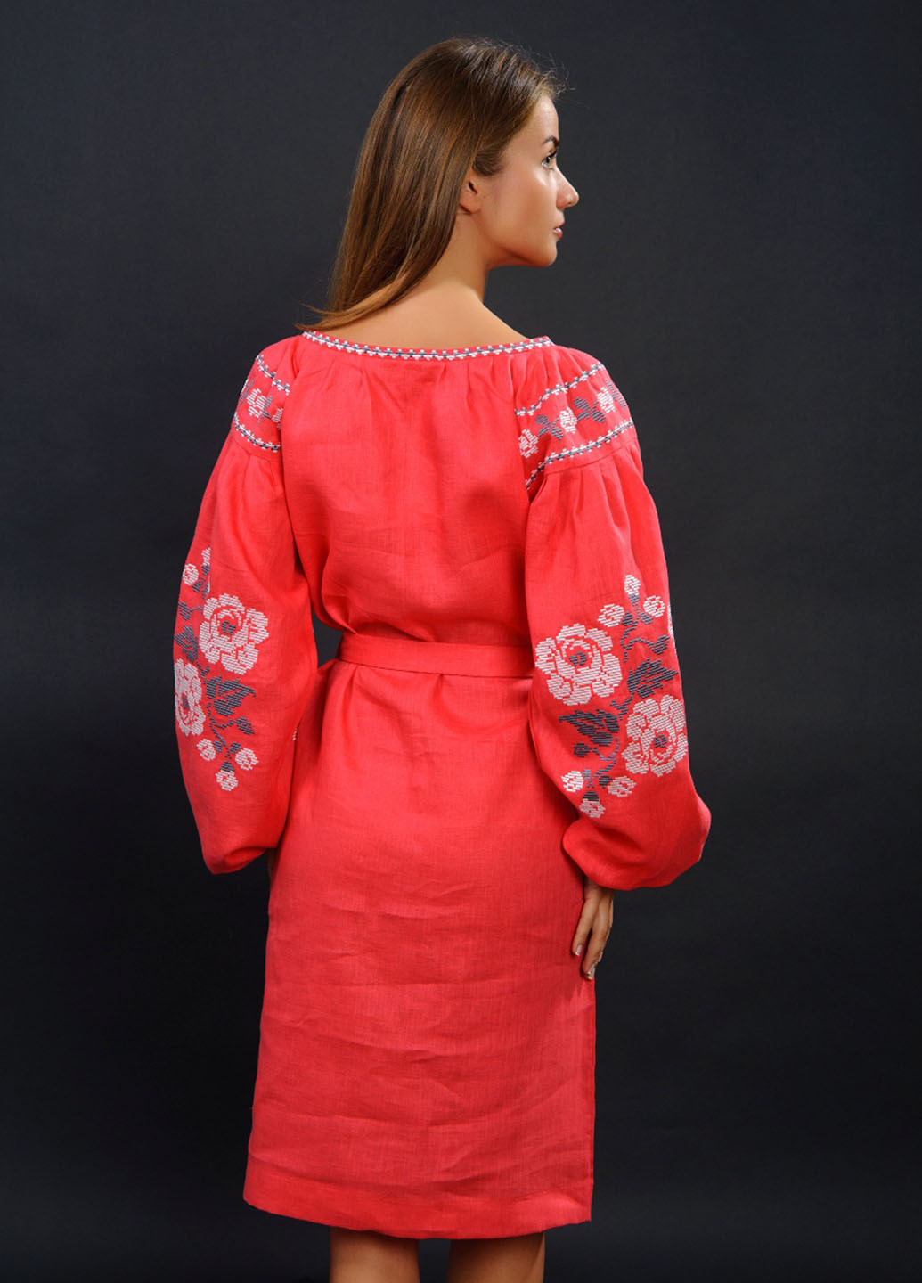 Червона кежуал плаття, сукня Vyshyvanka