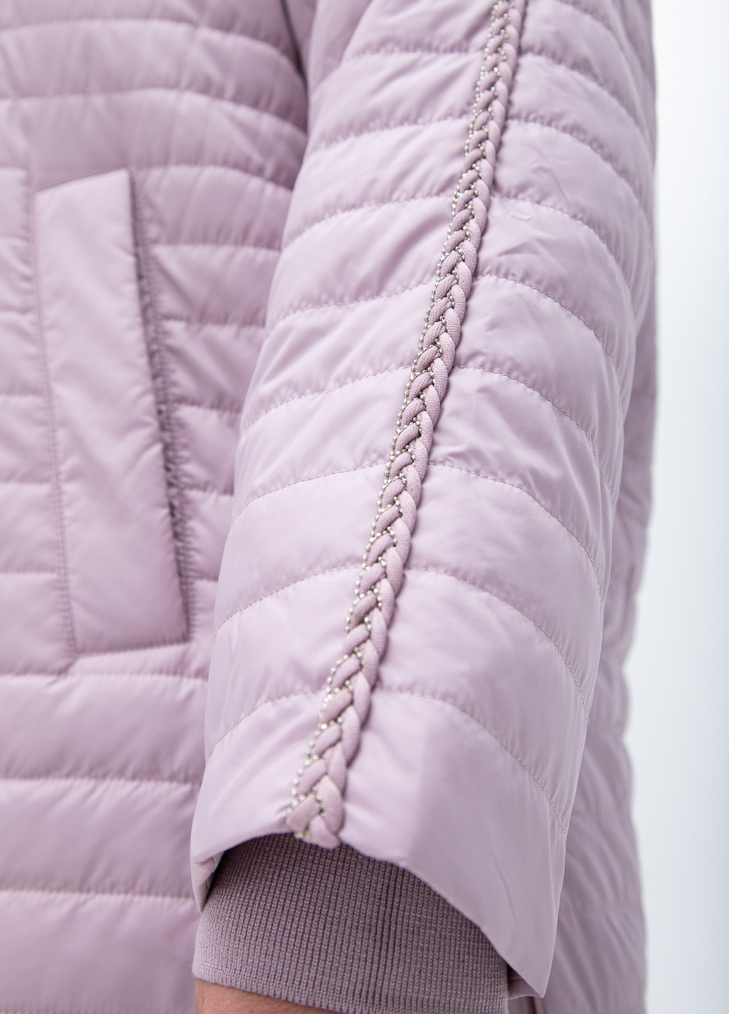 Пудрова демісезонна жіноча демісезонна куртка великі розміри delfi бежева 2730622 Delfy