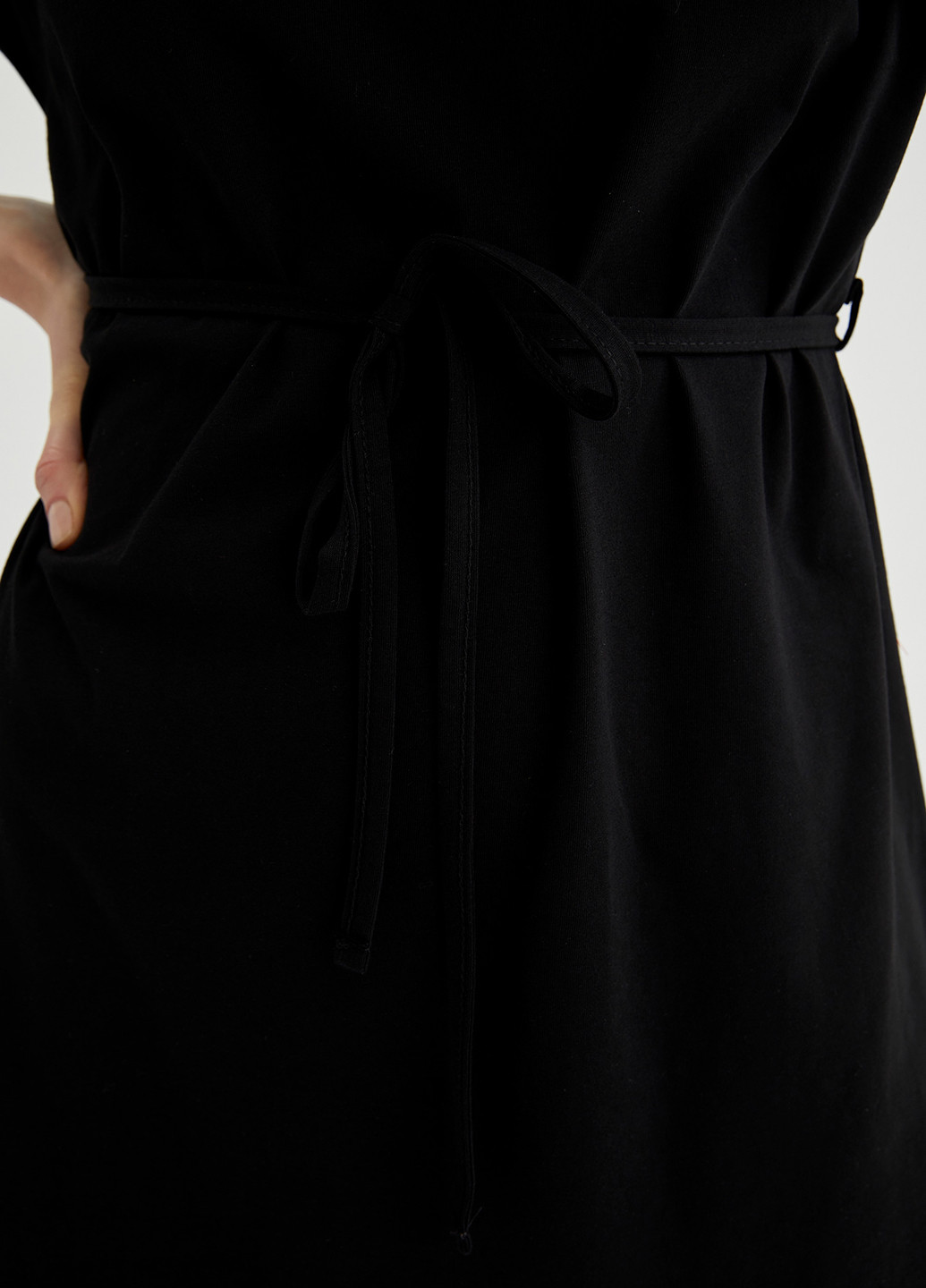 Чорна кежуал плаття, сукня а-силует, сукня-футболка DeFacto