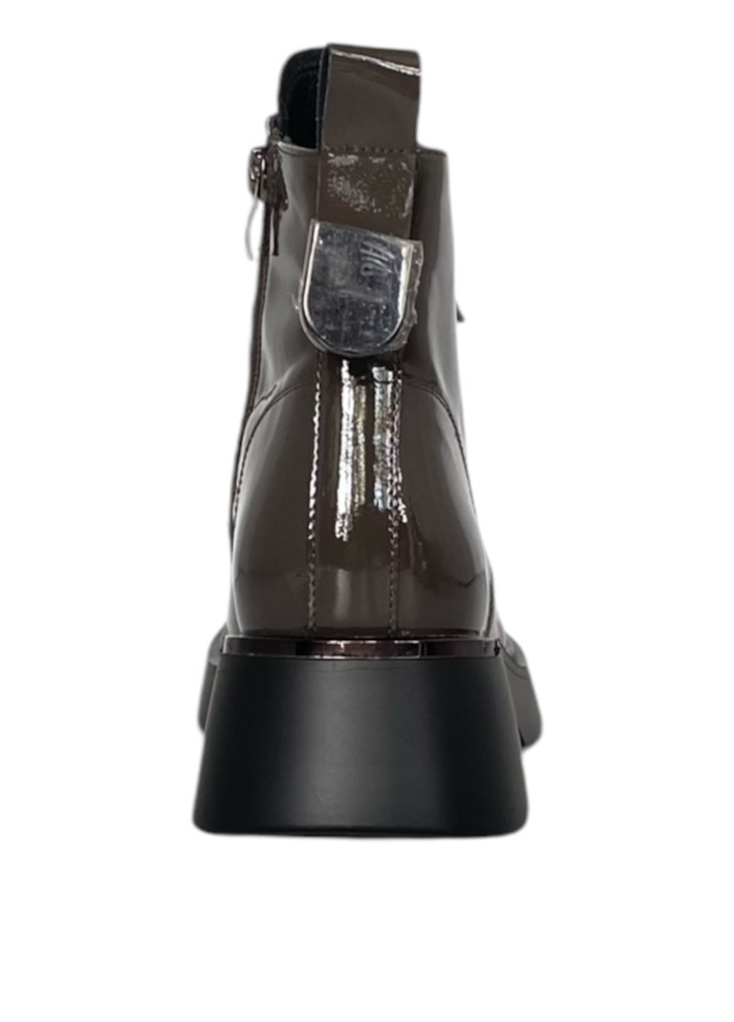 Осенние ботинки ALLSY лаковые, со шнуровкой из искусственной кожи