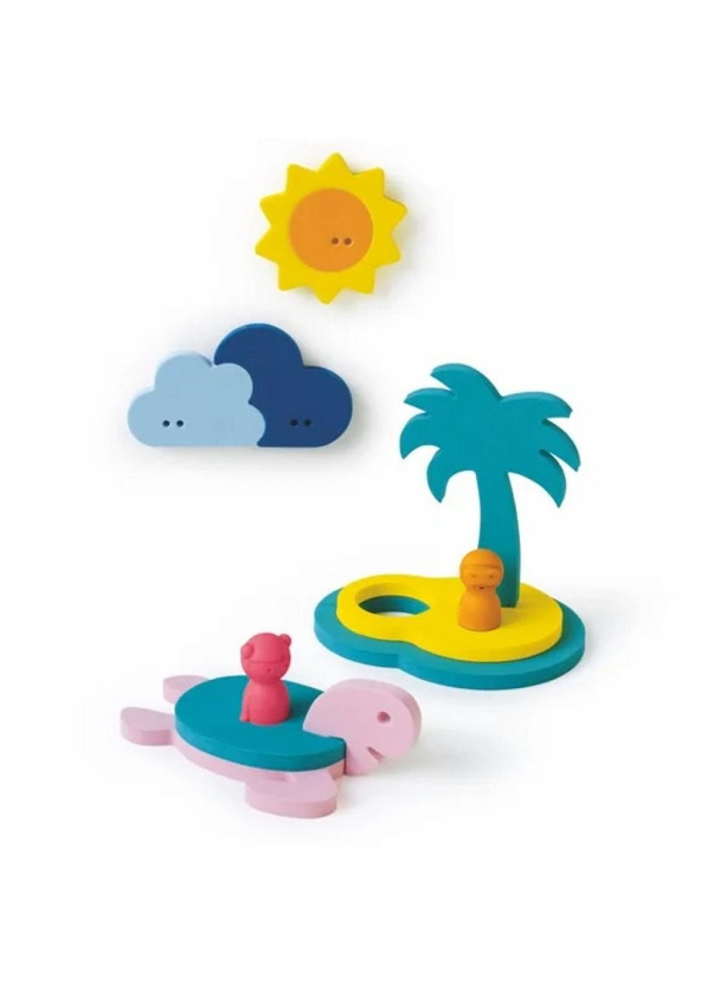 Іграшка для ванної кімнати Пазл-головоломка Острів і черепаха (171942) Quut (254067557)