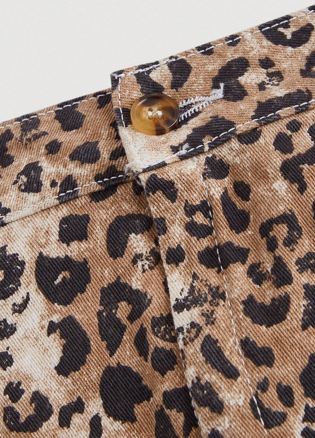 Светло-коричневая джинсовая, кэжуал леопардовая юбка SHEIN карандаш