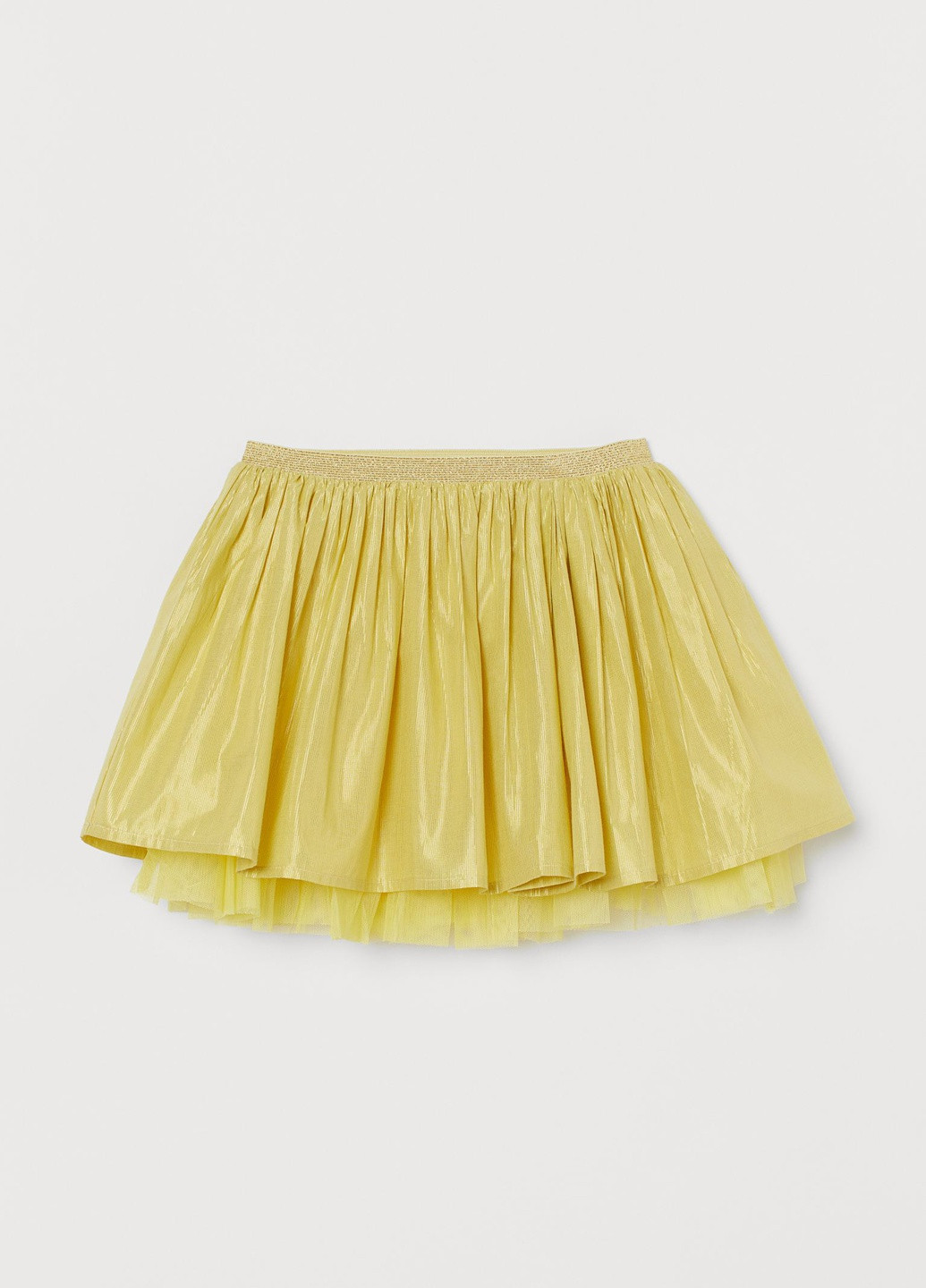Желтая однотонная юбка H&M