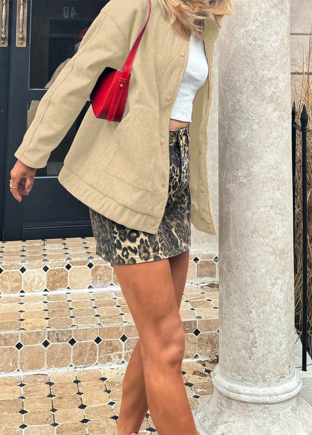 Бомбер SHEIN на кнопках (365497589)