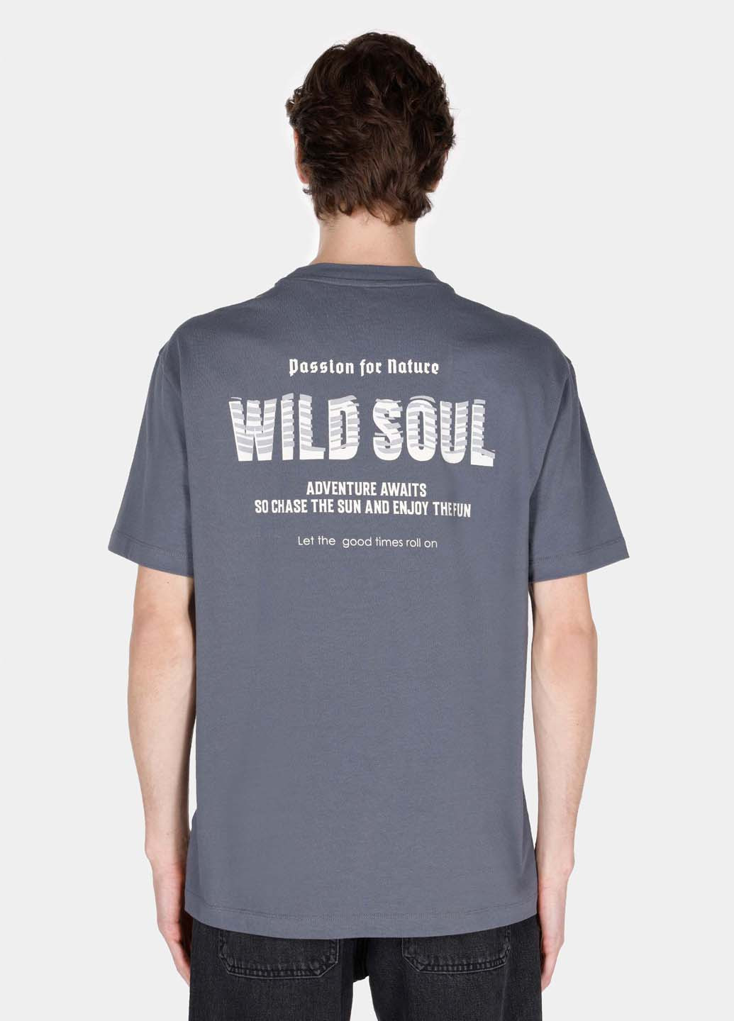 Серо-синяя футболка Colin's