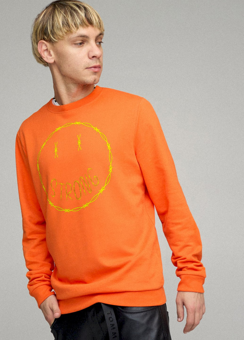 Оранжевый свитшот мужской basic /no flis/ YAPPI (252258570)
