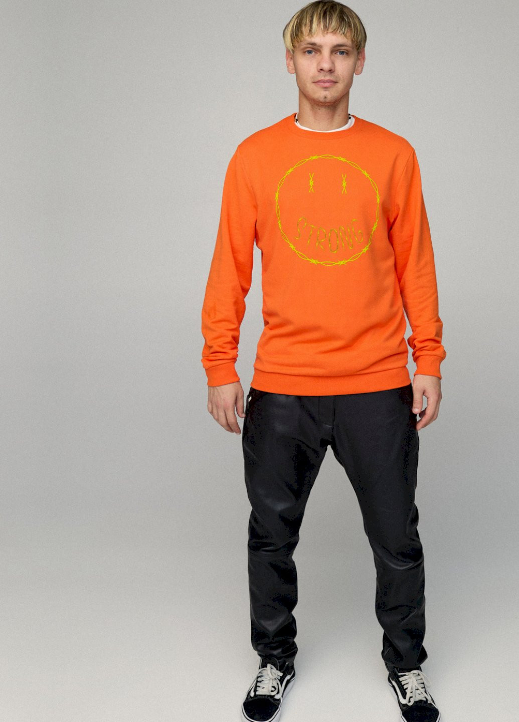 Оранжевый свитшот мужской basic /no flis/ YAPPI (252258570)
