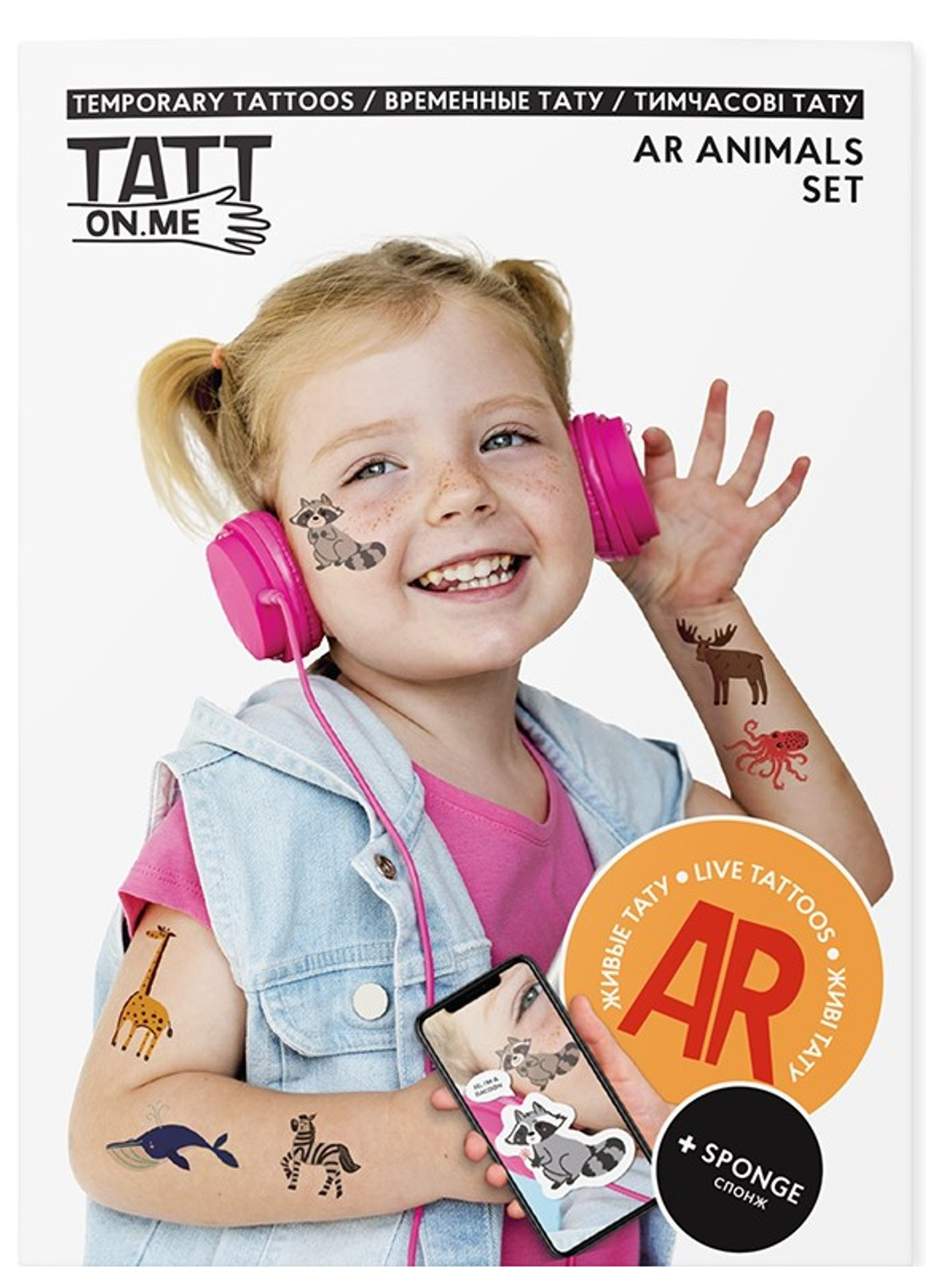 Временные тату "AR Animals Set" TATTon.me (254255574)