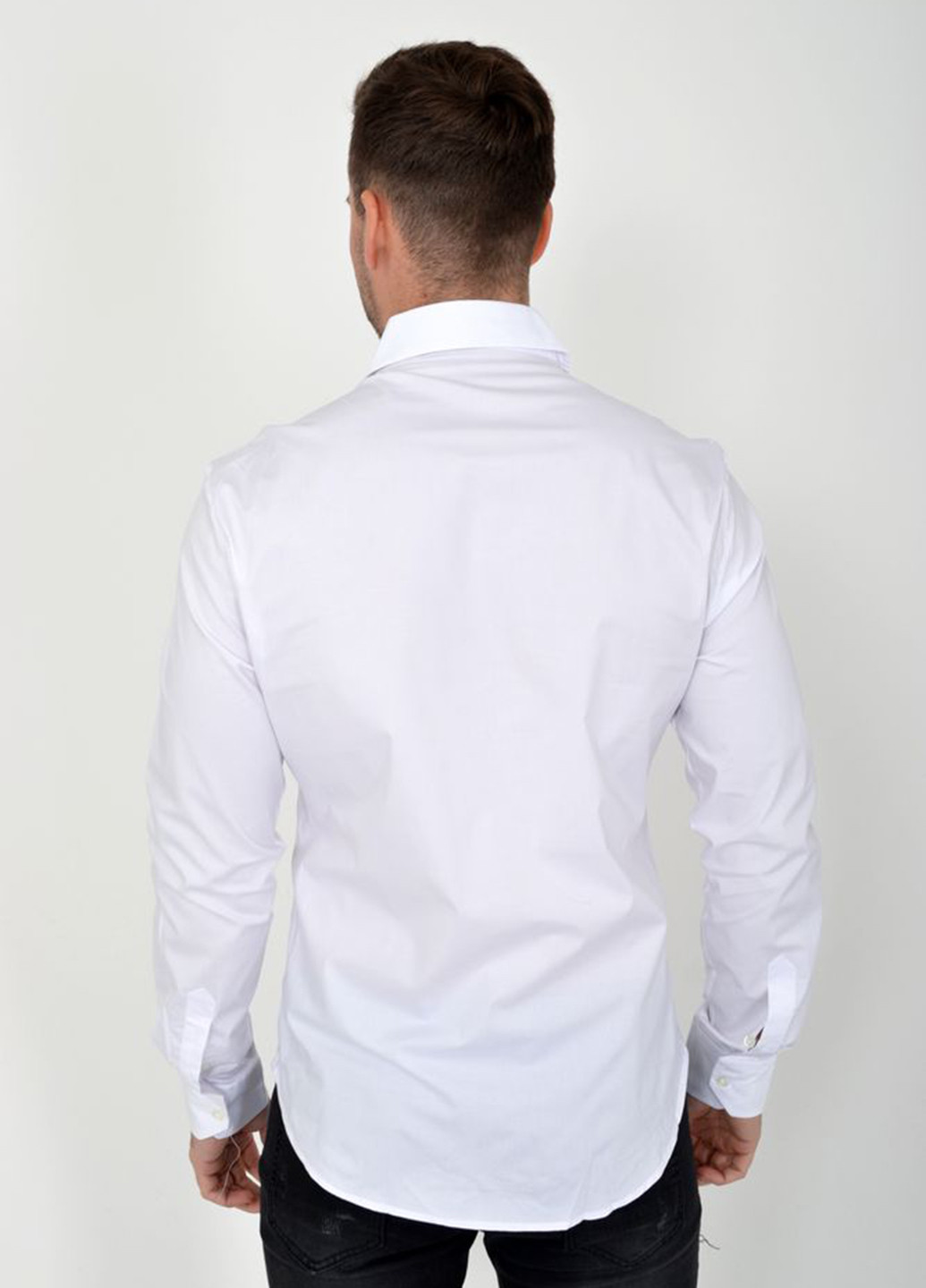 Белая кэжуал рубашка с надписями Ager с длинным рукавом