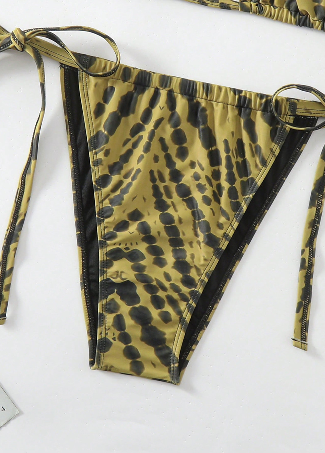 Гірчичний літній купальник (ліф, трусики) бікіні, роздільний SHEIN