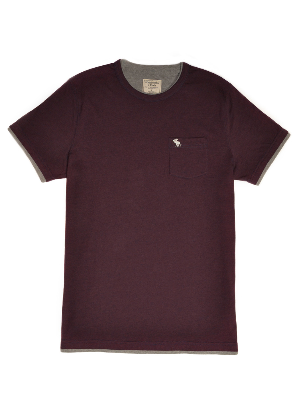 Темно-бордовая футболка Abercrombie & Fitch