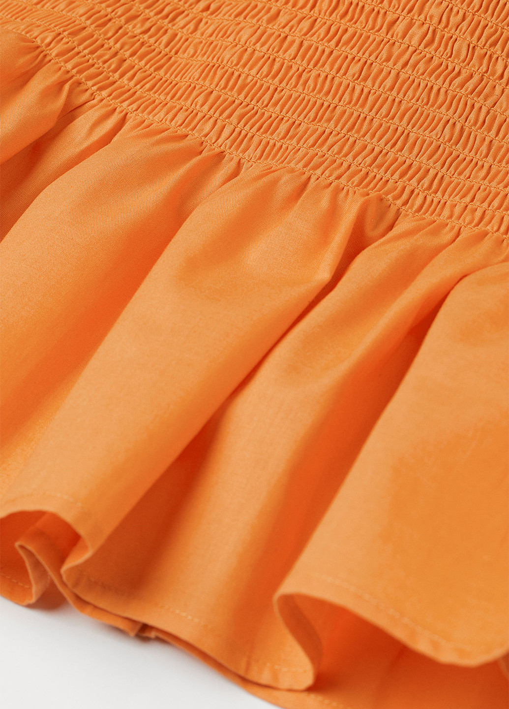 Оранжевая кэжуал однотонная юбка H&M клешированная
