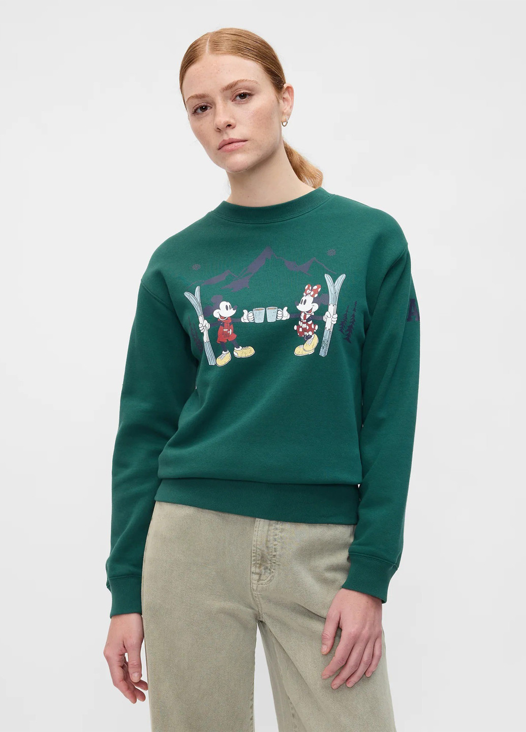 Зелений світшот Gap персонажі без декору (369569807)