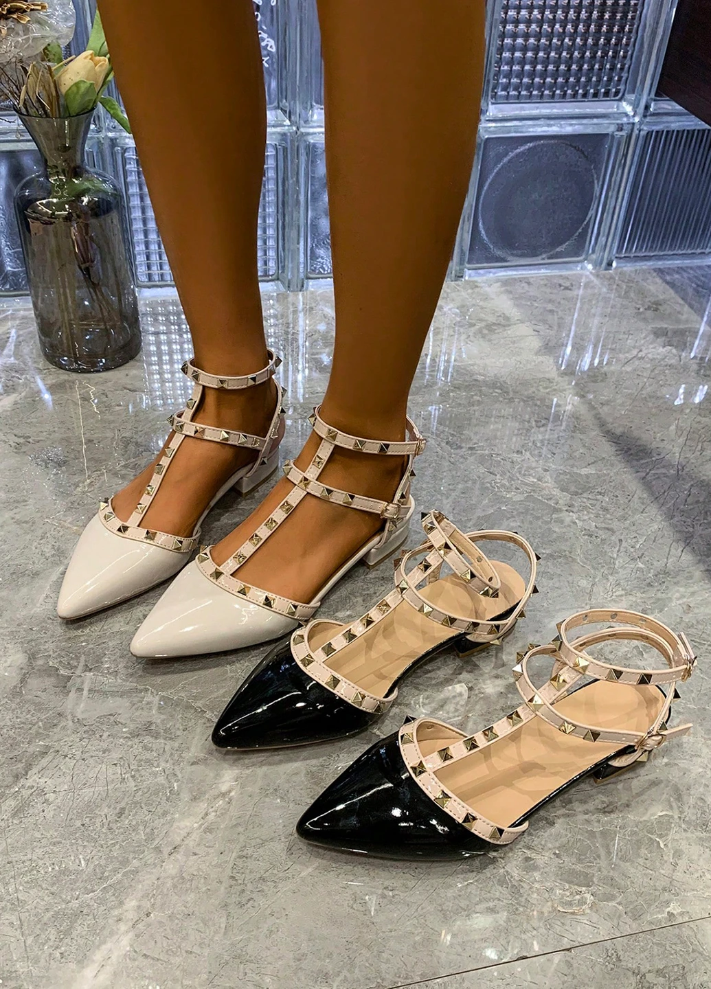 SHEIN Туфлі кремовий з штучна шкіра, китай — демісезон (366092794)