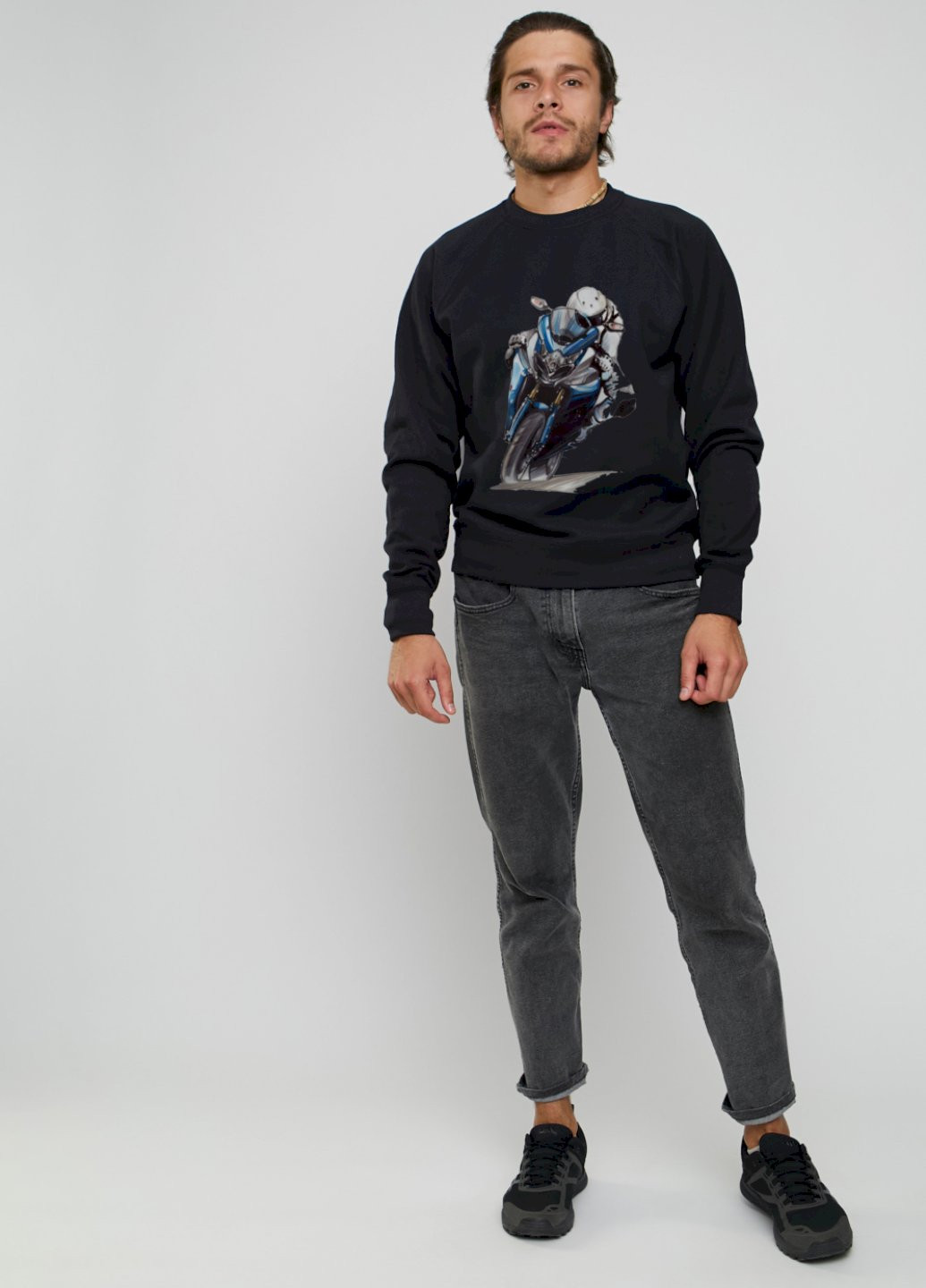 Черный свитшот мужской YAPPI (198688959)