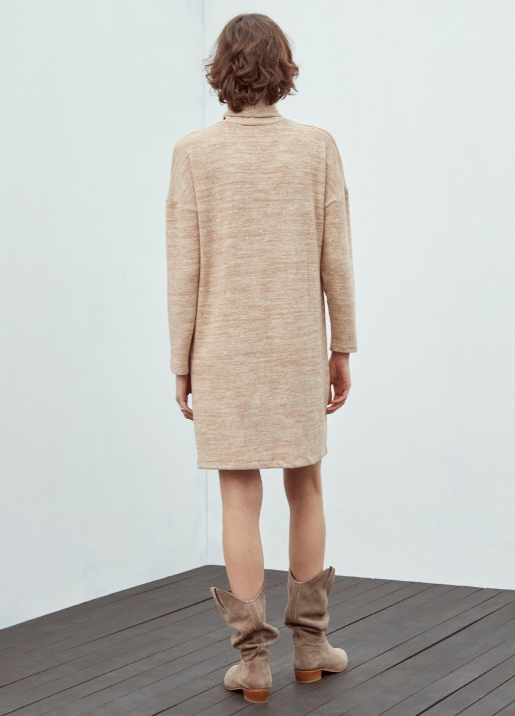 Бежева кежуал сукня Mudo однотонна