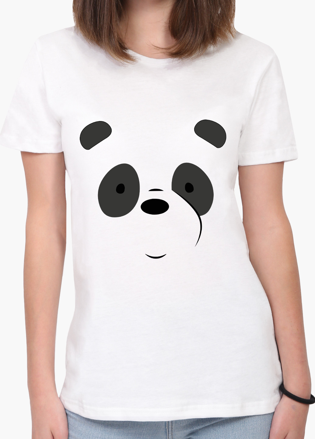 Футболка жіноча Панда Вся правда про ведмедів (We Bare Bears) Білий (8976-2661) XXL MobiPrint - (216331119)