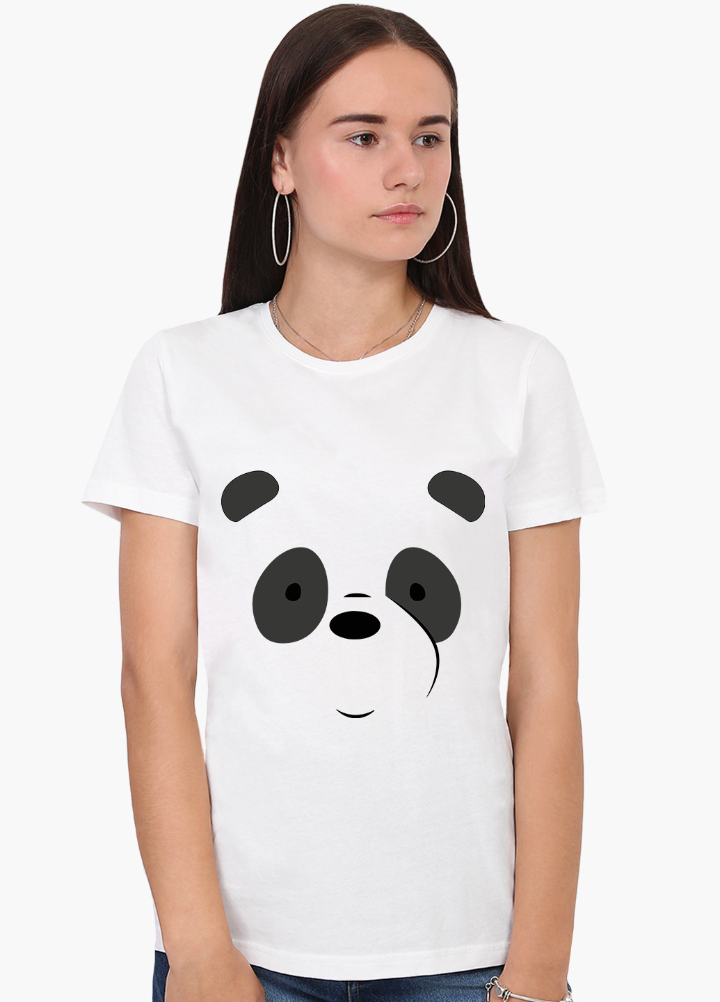 Футболка жіноча Панда Вся правда про ведмедів (We Bare Bears) Білий (8976-2661) XXL MobiPrint - (216331119)