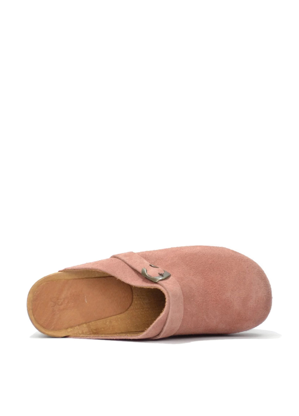 Розовые сабо Sanita на среднем каблуке с пряжкой