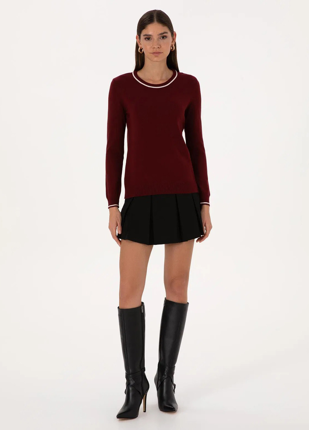 Бордовый демисезонный джемпер джемпер Pierre Cardin