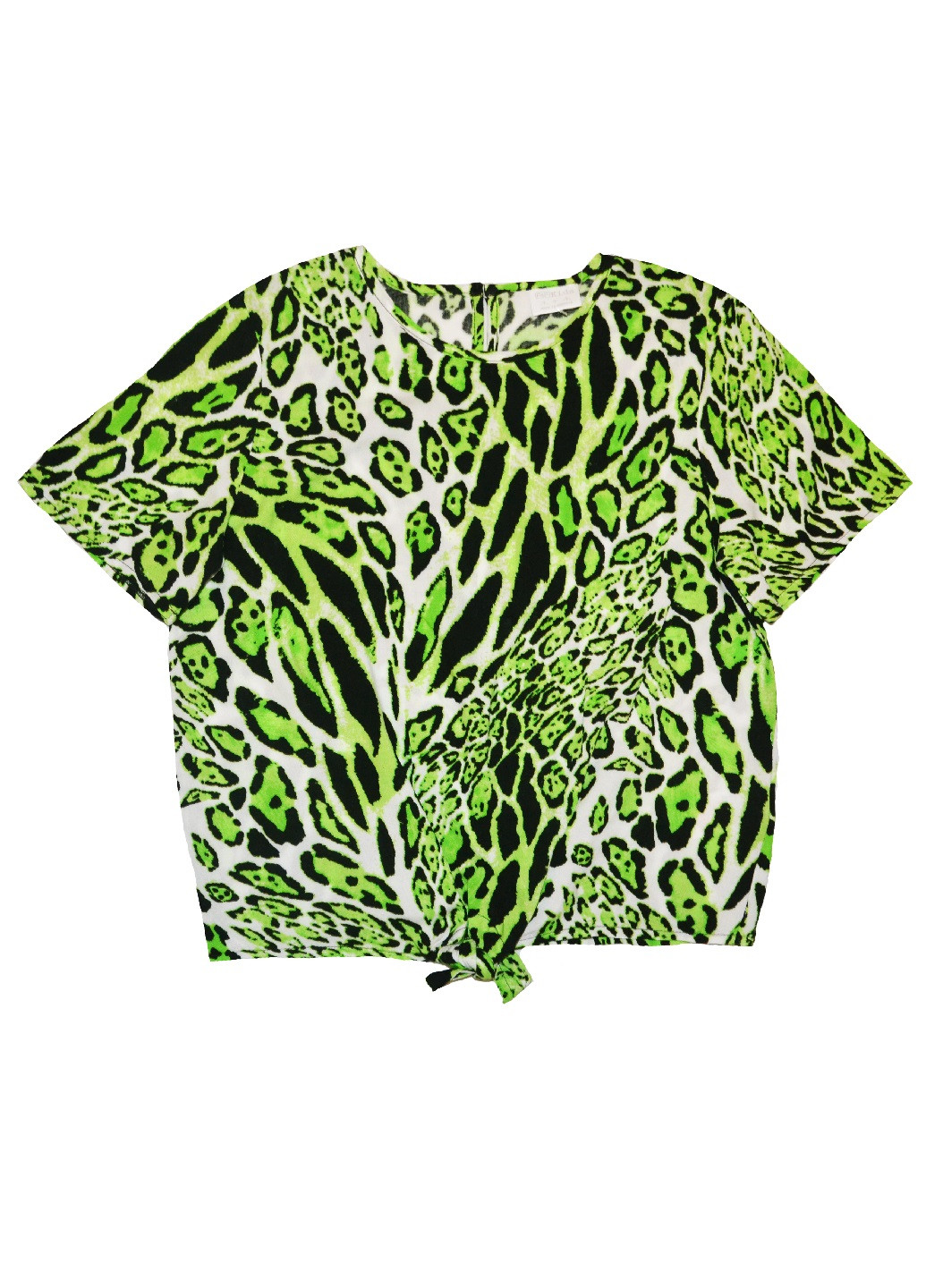 Салатовая леопардовая блузка F&F летняя