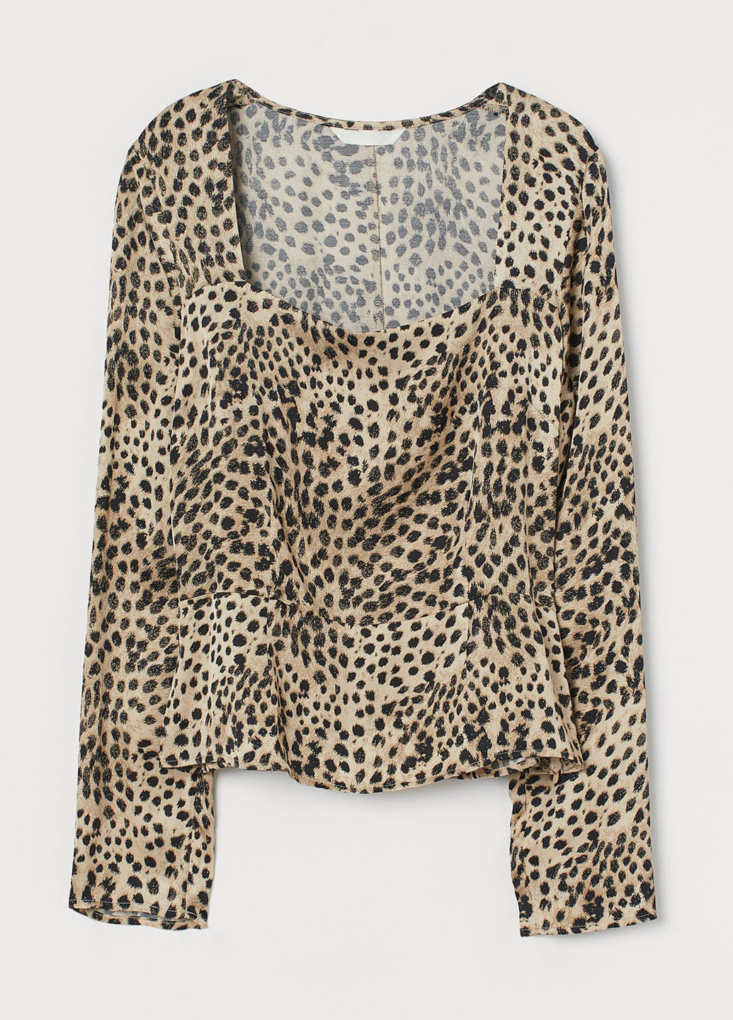 Бежевая блуза с баской H&M