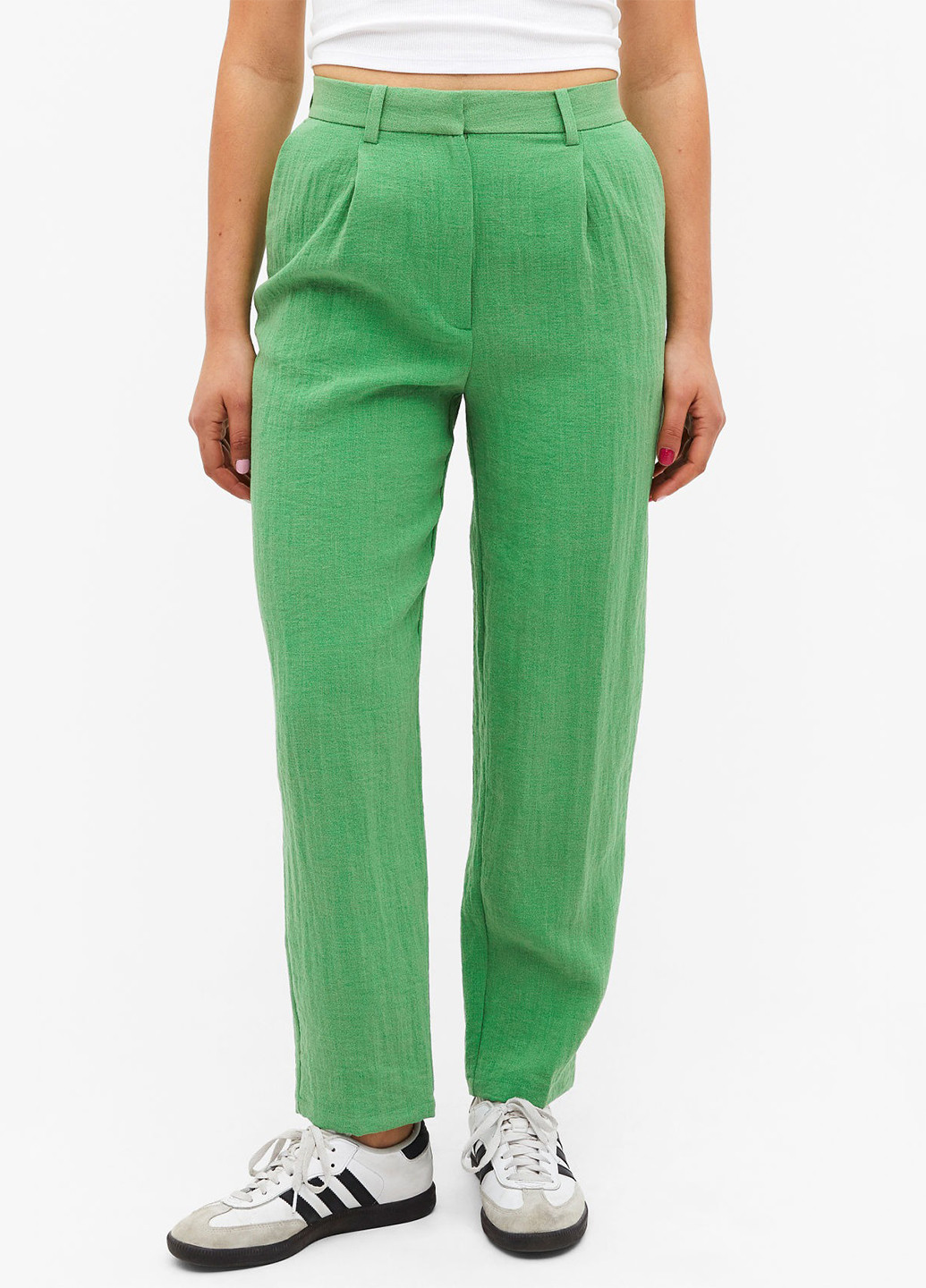 Зеленые кэжуал летние прямые брюки Monki